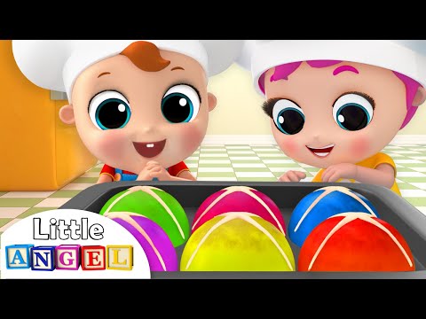 Hot Cross Buns In the Oven, Yummy! | Nursery Rhymes by Little Angel Video