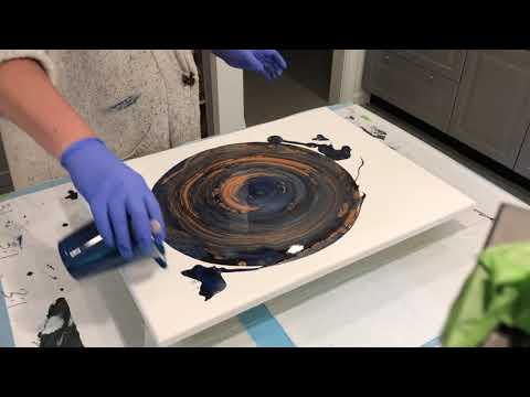 Copper Cavern/acrylic pour/Decoart extreme sheen