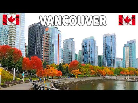 🇨🇦 【4K】🍁 🍁 🍁 Centro de Vancouver BC, Canadá. Georgia St, Granville St, Canada Place, Dunsmuir St.