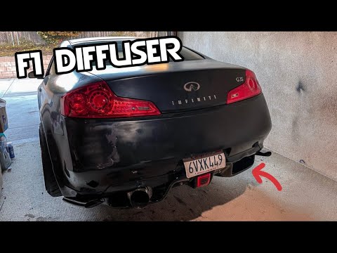 THE BEST G35, G37, 350z, 370z F1 DIFFUSER!