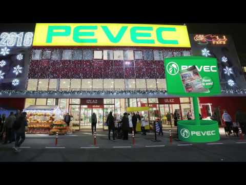 Animacija LED ekrana ispred centra Pevec