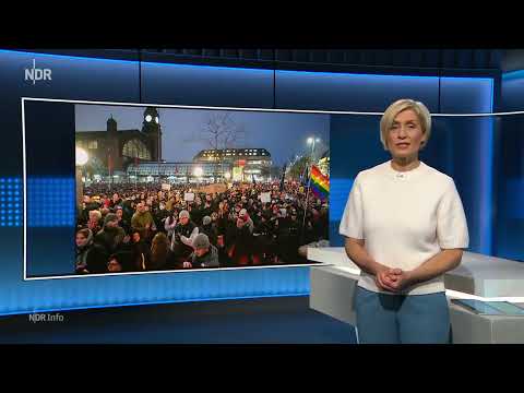 ARD: Alice Weidel im Rathaus Hamburg, Chaoten marschieren gegen Polizei und AfD, Tschentscher?