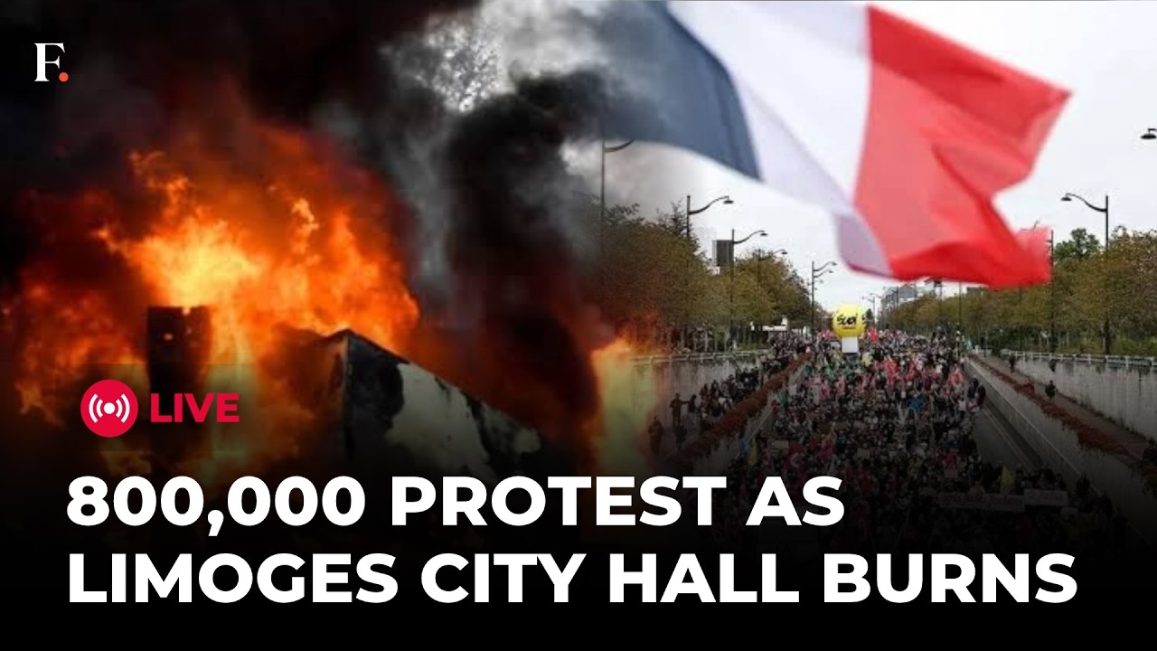 France Erupts in Protests LIVE: 1,800 Arrested, City Hall Set Ablaze | BREAKING