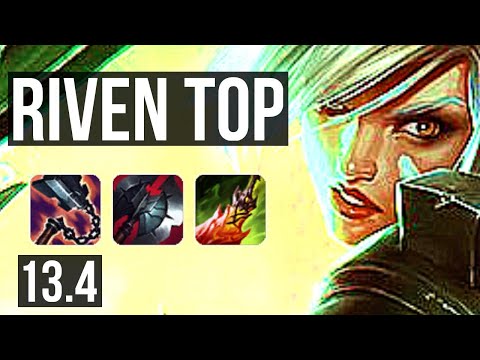 RIVEN vs AKSHAN (TOP) | 9/1/8, 2.0M mastery, 800+ games, Legendary | KR Master | 13.4