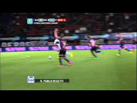 Gol de Vegetti.San Lorenzo 0 Gimnasia 2. Fecha 9.Primera Divisón 2014.FPT
