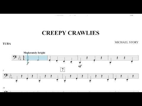 Creepy Crawlies (Michael Story) Tuba Play Along