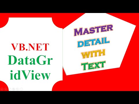VB.NET DataGridView -  Master Detail With Text