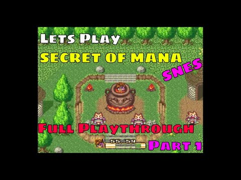 Lets Play Secret of Mana SNES - Full Playthrough (Part 1)