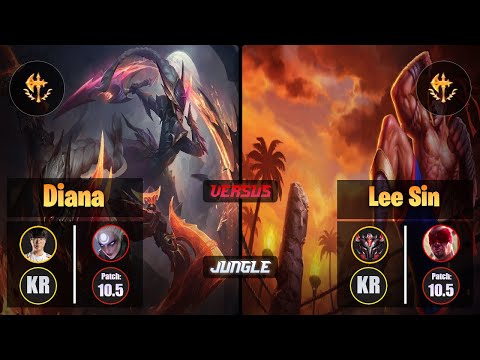 Haru DIANA (Jungle) [Conqueror] VS LEE SIN - Grandmaster KR Patch 10.5