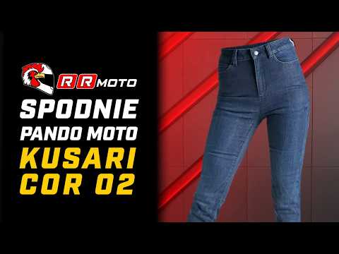 PANDO MOTO KUSARI COR _ damskie jeansy motocyklowe z wysokim stanem