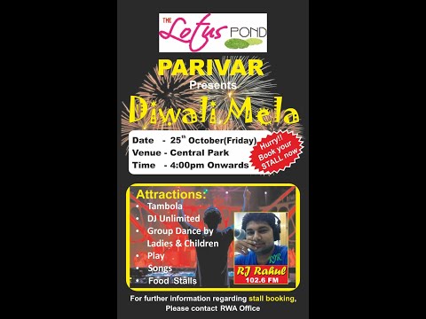 Anchor Rahul Sharma Diwali Mela Hosting 2019 at Lotus Pond Indirapuram