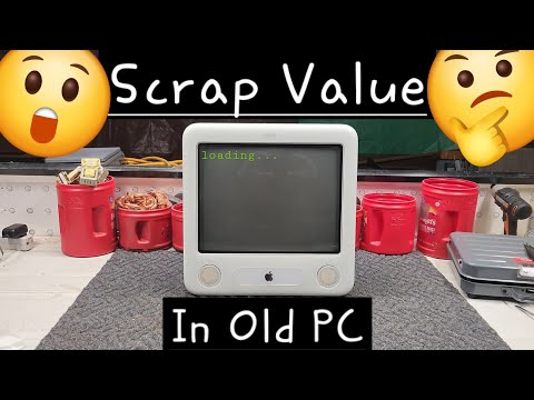 Scrapping a Computer for CASH  Apple  e-Mac , loaded with Gold , Copper , and Aluminum.