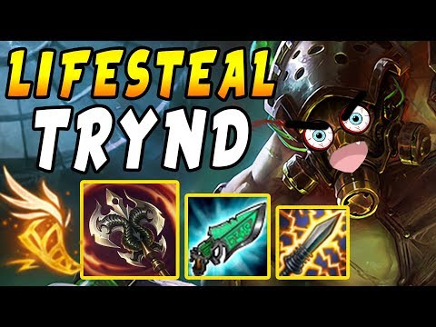 FULL Lifesteal Tryndamere | 1 Crit = FULL HEAL - Shiv + Gunblade Synergy | League of Legends