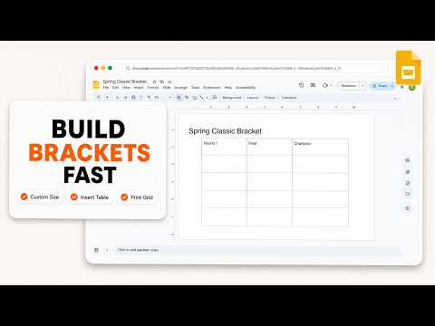 Create Perfect Printable Brackets Easily