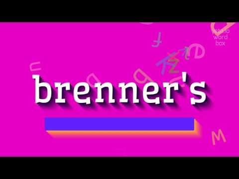HOW TO PRONOUNCE BRENNER'S? #brenner's