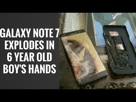 Galaxy Note 7 Explodes in boy's hands