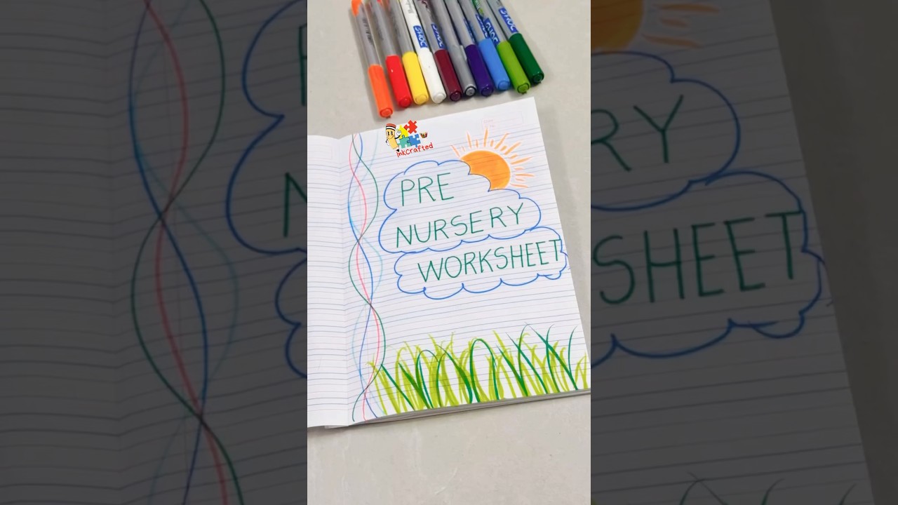 Pre Nursery Worksheets *Try this with your kids #activittiesforkids #summerholiday #summervacation #