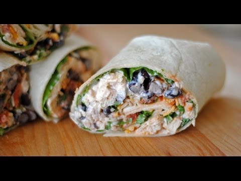 CHICKEN & BEAN WRAPS | How To Make Chicken Burritos | SyS