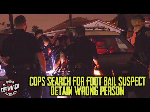 Multiple Cops Search for Foot Bail Suspect Detain Wrong Person ...