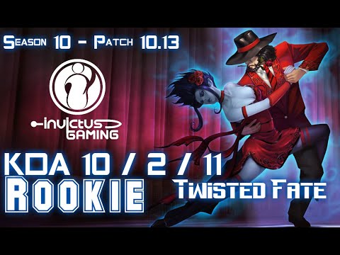 IG Rookie TWISTED FATE vs ZOE Mid - Patch 10.13 KR Ranked