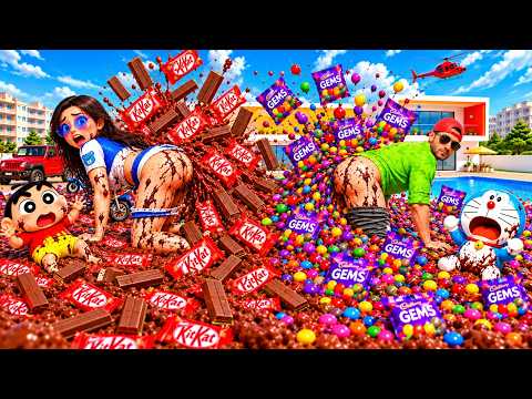 🤯🍫 Jack Ne GEMS Chocolate Hag Diya  😂💩 Aur Riya Ne KitKat 😂🍫 Indian Theft Auto Simulator 