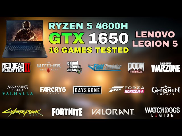 Laptop Lenovo Legion 5 15ARH05 - 82B500RSVN R5 4600H/16GB/ 512GB/15.6”FHD/GTX 1650Ti 4GB/Win 10 Home/ PHAMTOM BLACK