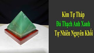 Kim Tự Tháp Đá Thạch Anh Xanh Tự Nhiên Xanh Lá  10cm