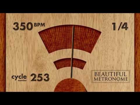 350 BPM 1/4 Wood Metronome HD