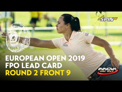 European Open 2019 FPO Lead Card Round 2 Front 9 (Pierce, Blomroos, Allen, Tattar)