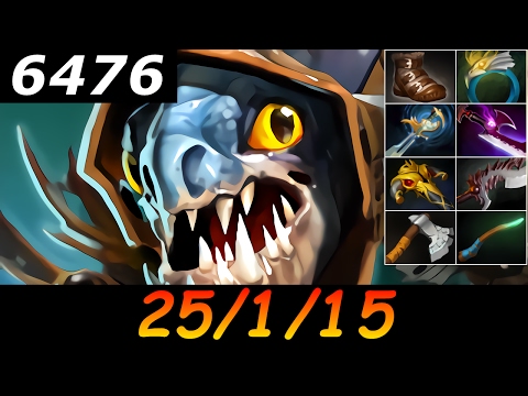 Dota 2 Slark 6476 MMR 25/1/15 (Kills/Deaths/Assists) Ranked Full Gameplay