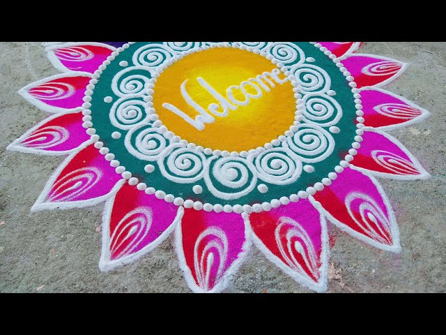  sanskar bharti diwali rangoli design by radhika creation - video 2