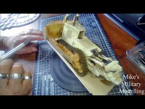 D9R Armoured Bulldozer (Part 6 The Hull, Blade & Hoses Assembled & Painted).