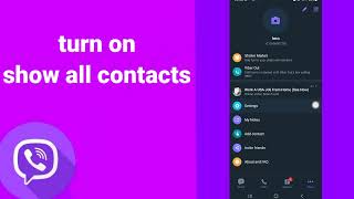 How To Turn On Show all contacts On viber App