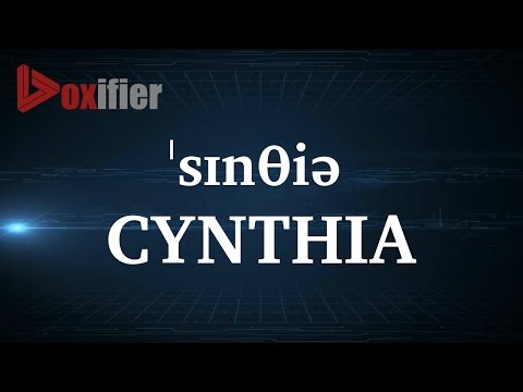 How to Pronunce Cynthia in English - Voxifier.com