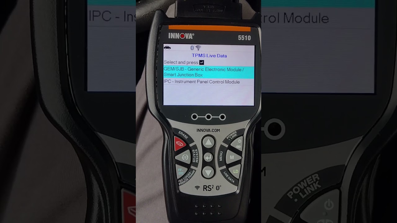 How to navigate TPMS Live Data w/ the Innova 5610