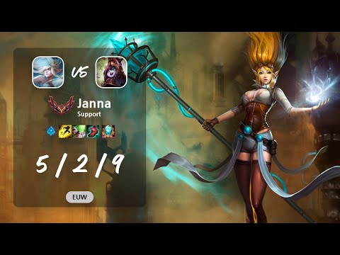 Janna Support vs Lulu - EUW GrandMaster Patch 13.10