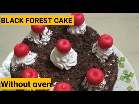 Valentine's day special black forest cake in pressure cooker at home|cook with sika|Recipe - 39