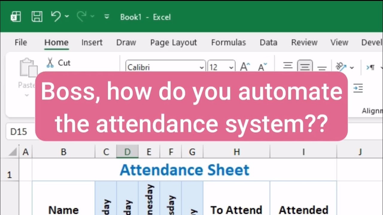 Automated Attendance Sheet in Excel: Create a Pro Tracker (Step-by-Step 2025 Guide)