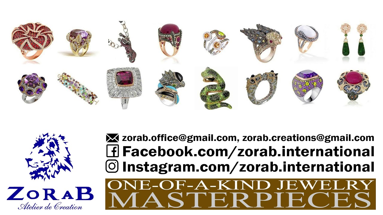 Zorab Atelier de Creation VALENTINES day present JEWELRY GIFT rings earrings bracelets necklaces + +