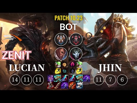 HLE Zenit Lucian vs Jhin Bot - KR Patch 10.23