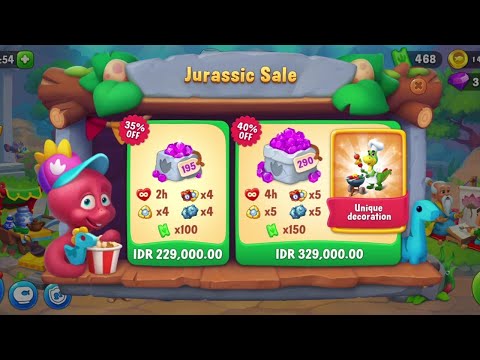 @Fishdom Buy Diamonds with Discount 40% Off in Jurassic Sale, Got Unique Decoration
