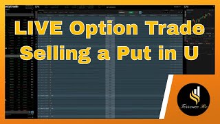 📈 LIVE Option Trade: Selling a Put on Unity Software (U) | Stock Market Open Analysis #trading