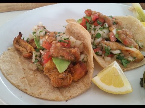 Pollo Asado Tacos - Chicken Tacos - Mexican Street Food