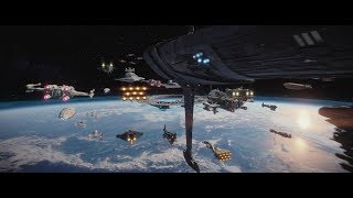Star Wars Rogue One: FULL Space Battle of Scarif Supercut [1080p] - Better than The Battle of Endor?