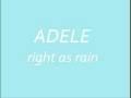 adele - right as rain 