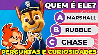 🚁🐶🚓 PATRULHA CANINA | SUPER QUIZ | 35 Perguntas e curiosidades para quem é fã! 🐵 #quiz #macaquiz