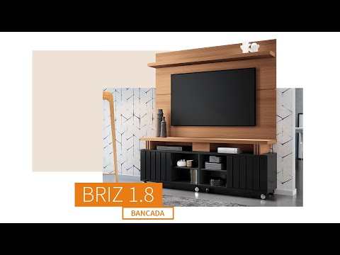 Video thumbnail of Bancada Briz 1.8 HB Móveis para TV até 70 polegadas