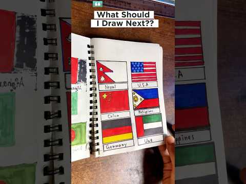 *DAY-62*"Drawing All😱WORLD FLAGS‼️" #shorts