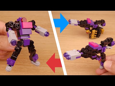 LEGO brick Gun transformer robot tutorial Double Shot #Shockwave #LEGO #MOC #レゴ変形ロボ #レゴアイデア #레고변신로봇