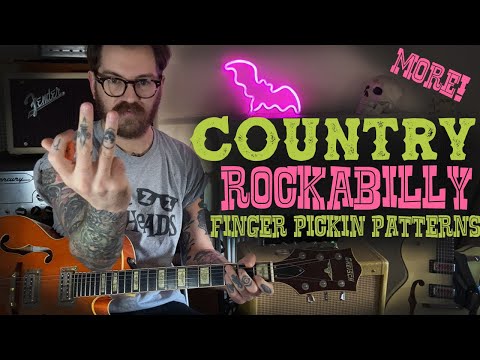 Country Rockabilly Picking Pattern - Guitar Lesson - X Ray Cat Trio